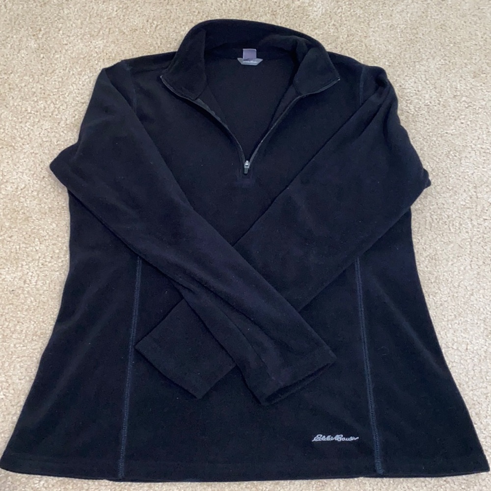 Eddie Bauer 3/4 Zip Black Fleece